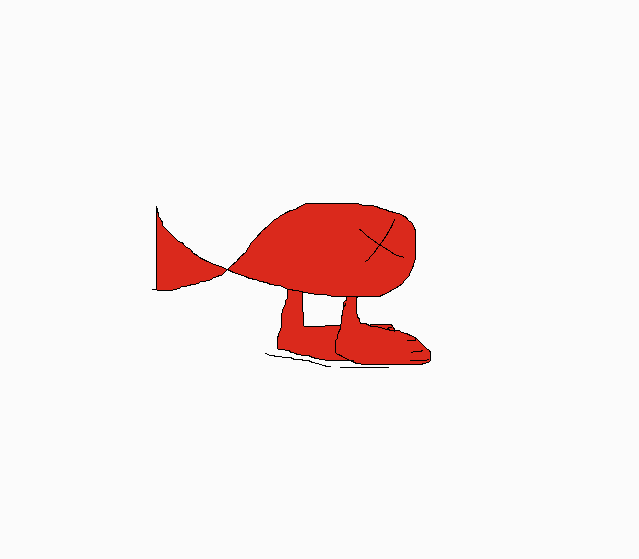 poissonmort avec des pieds